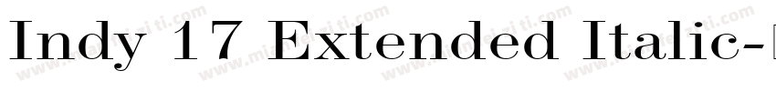 Indy 17 Extended Italic字体转换